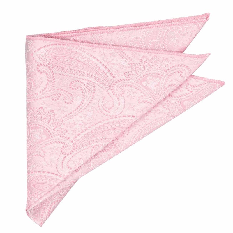 tiemart Pattern Pocket Square (Pale Pink Clara Paisley) - Image 4